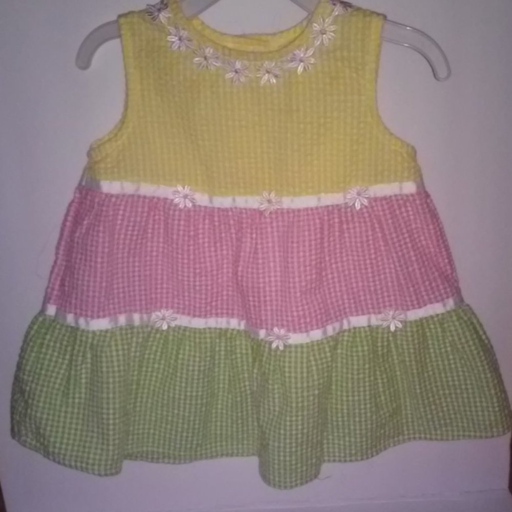 Bonnie Baby 24 months Baby Flower Gingham Dress